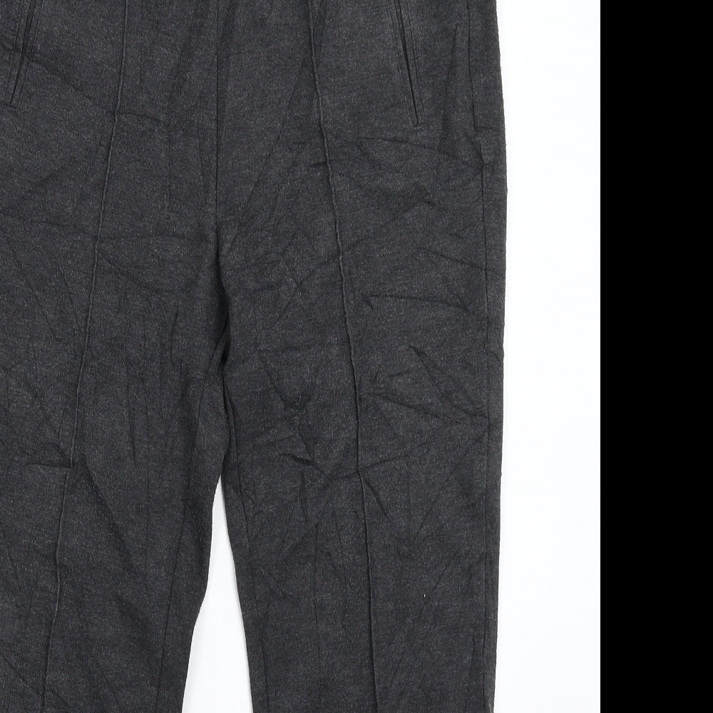 Womens UK Size 12 Marks and Spencer Slim Fit Carrot Grey Trousers