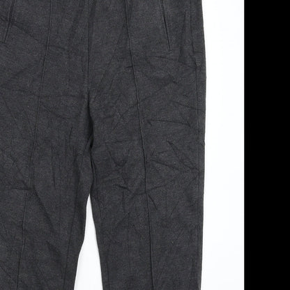 Womens UK Size 12 Marks and Spencer Slim Fit Carrot Grey Trousers