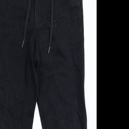 Mango Womens Blue Striped  Trousers  Size 28 in L25 in