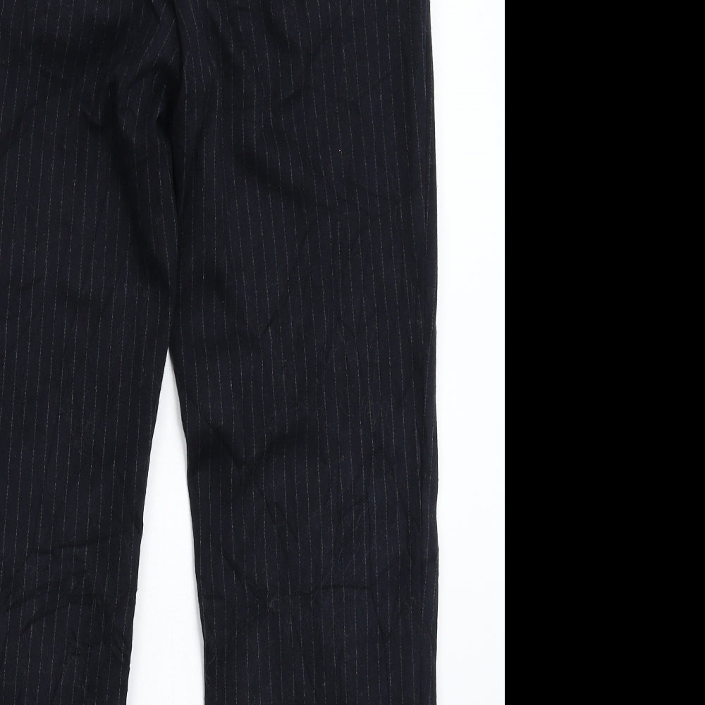 Mango Womens Blue Striped  Trousers  Size 28 in L25 in
