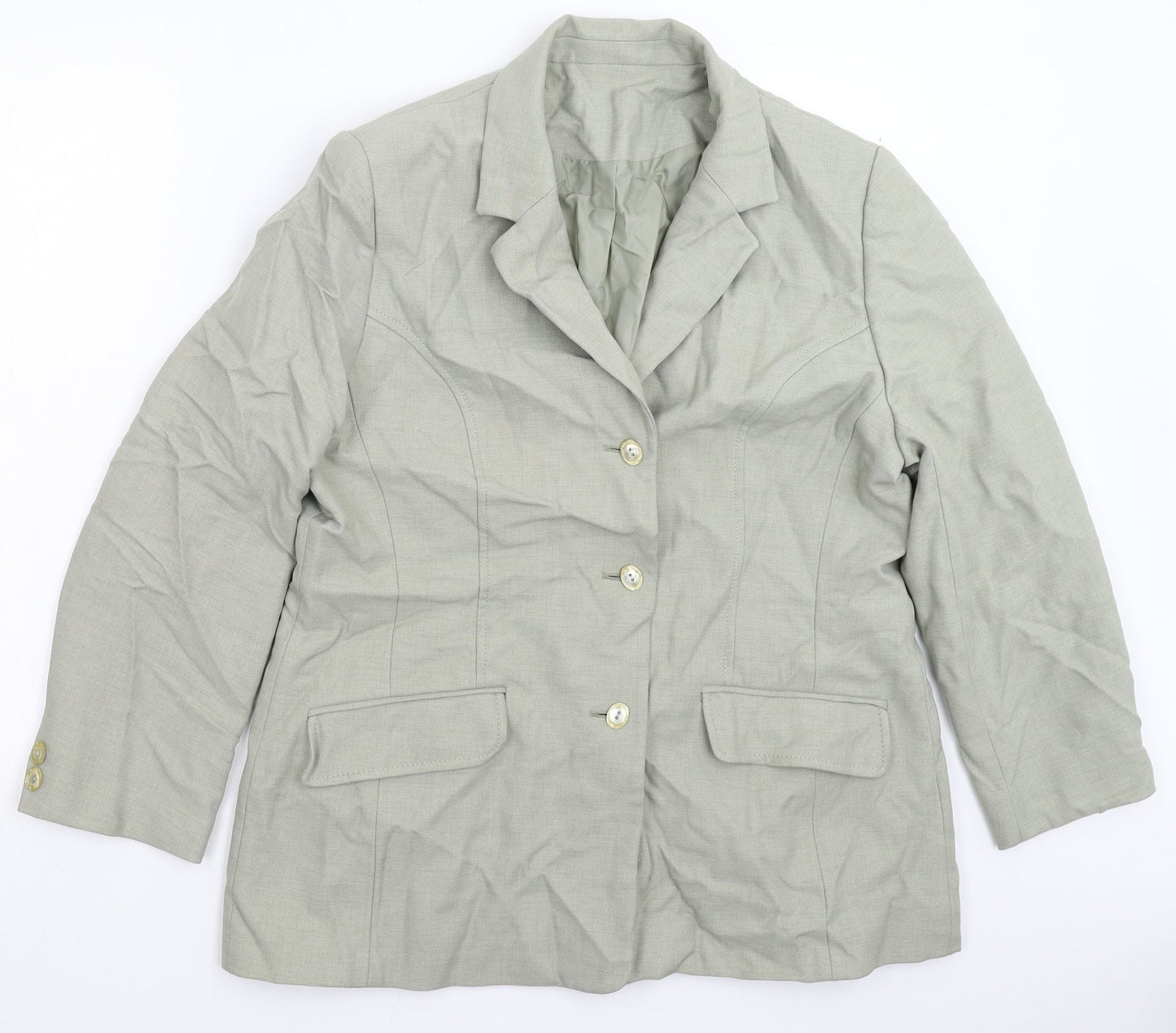 Womens UK Size 16 Preworn Regular Green Suit Jacket