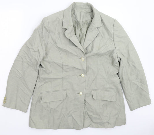 Womens UK Size 16 Preworn Regular Green Suit Jacket