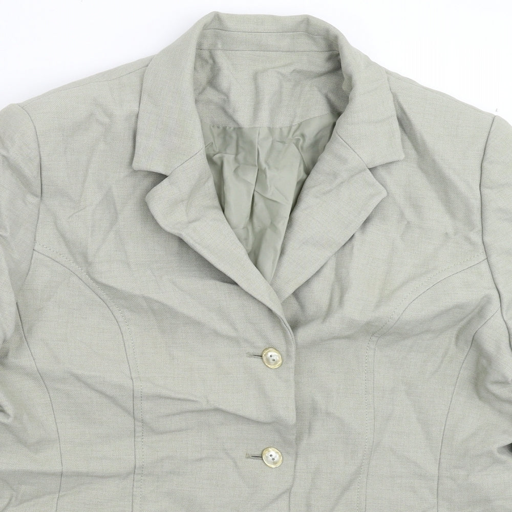 Womens UK Size 16 Preworn Regular Green Suit Jacket