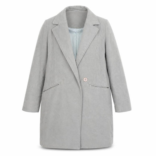 Womens UK Size 14 Boohoo Grey Overcoat