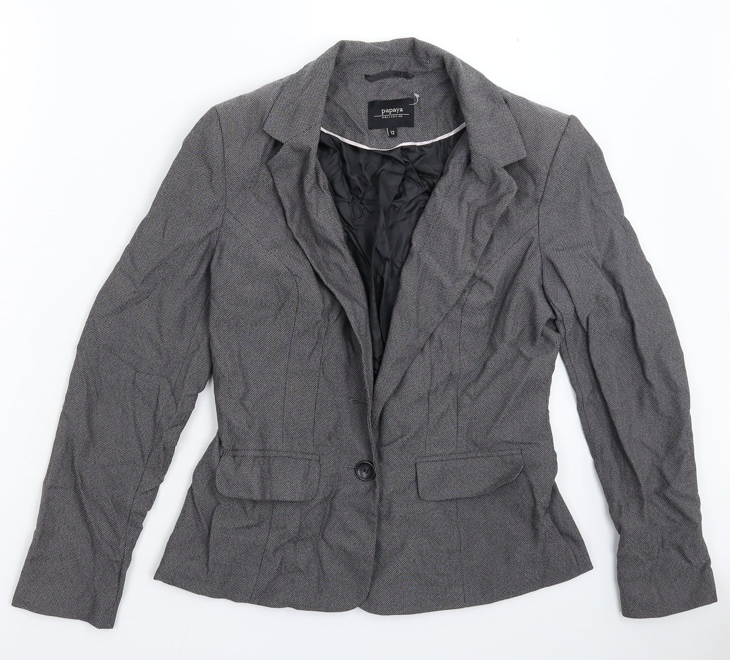 Papaya Womens Grey   Jacket Blazer Size 12