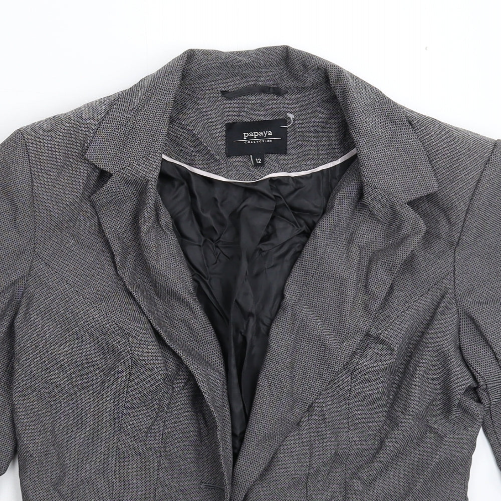 Papaya Womens Grey   Jacket Blazer Size 12