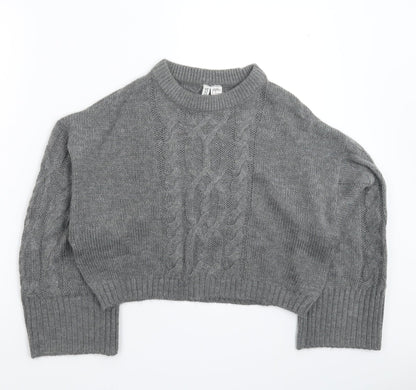 Womens UK Size XS Divided Grey Pullover Jumper