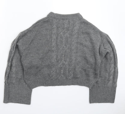 Womens UK Size XS Divided Grey Pullover Jumper