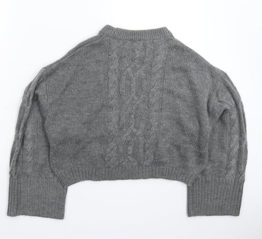 Womens UK Size XS Divided Grey Pullover Jumper
