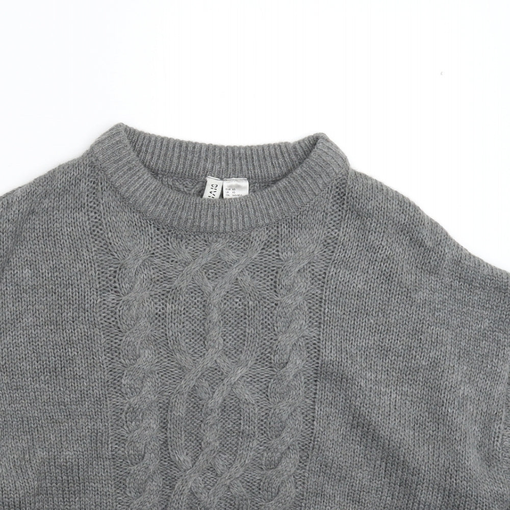 Womens UK Size XS Divided Grey Pullover Jumper