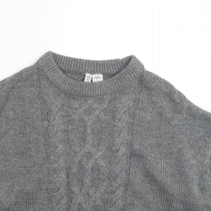 Womens UK Size XS Divided Grey Pullover Jumper