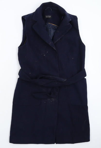 Womens UK Size 10 Topshop Blue Pea Coat