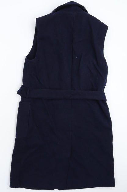 Womens UK Size 10 Topshop Blue Pea Coat