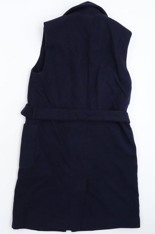 Womens UK Size 10 Topshop Blue Pea Coat