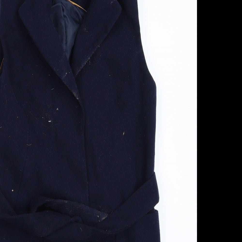 Womens UK Size 10 Topshop Blue Pea Coat