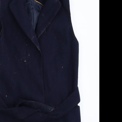 Womens UK Size 10 Topshop Blue Pea Coat