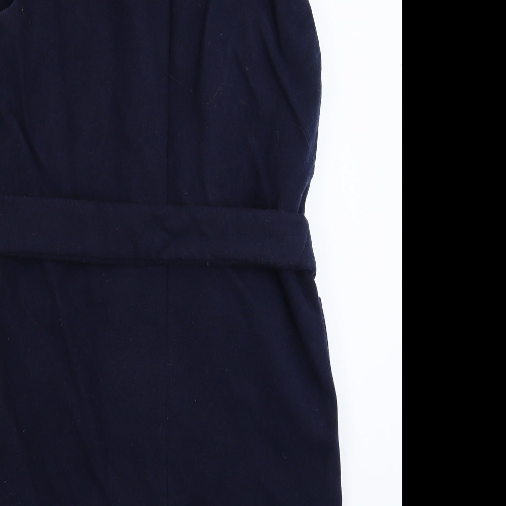 Womens UK Size 10 Topshop Blue Pea Coat