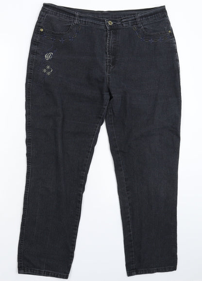 Womens UK Size 35 in Preworn Regular Fit Straight Blue Jeans