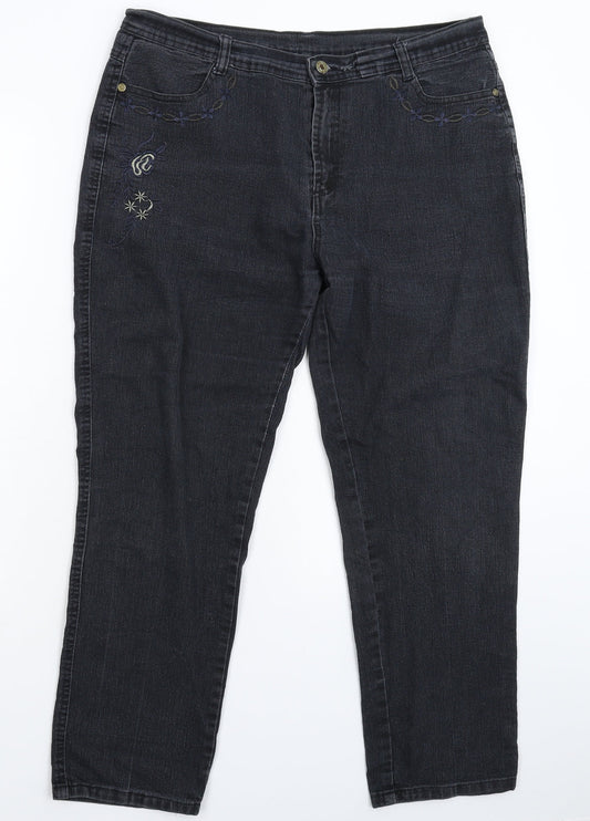 Womens UK Size 35 in Preworn Regular Fit Straight Blue Jeans