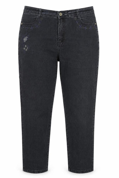 Womens Blue  Denim Straight Jeans Size 35 in L27 in