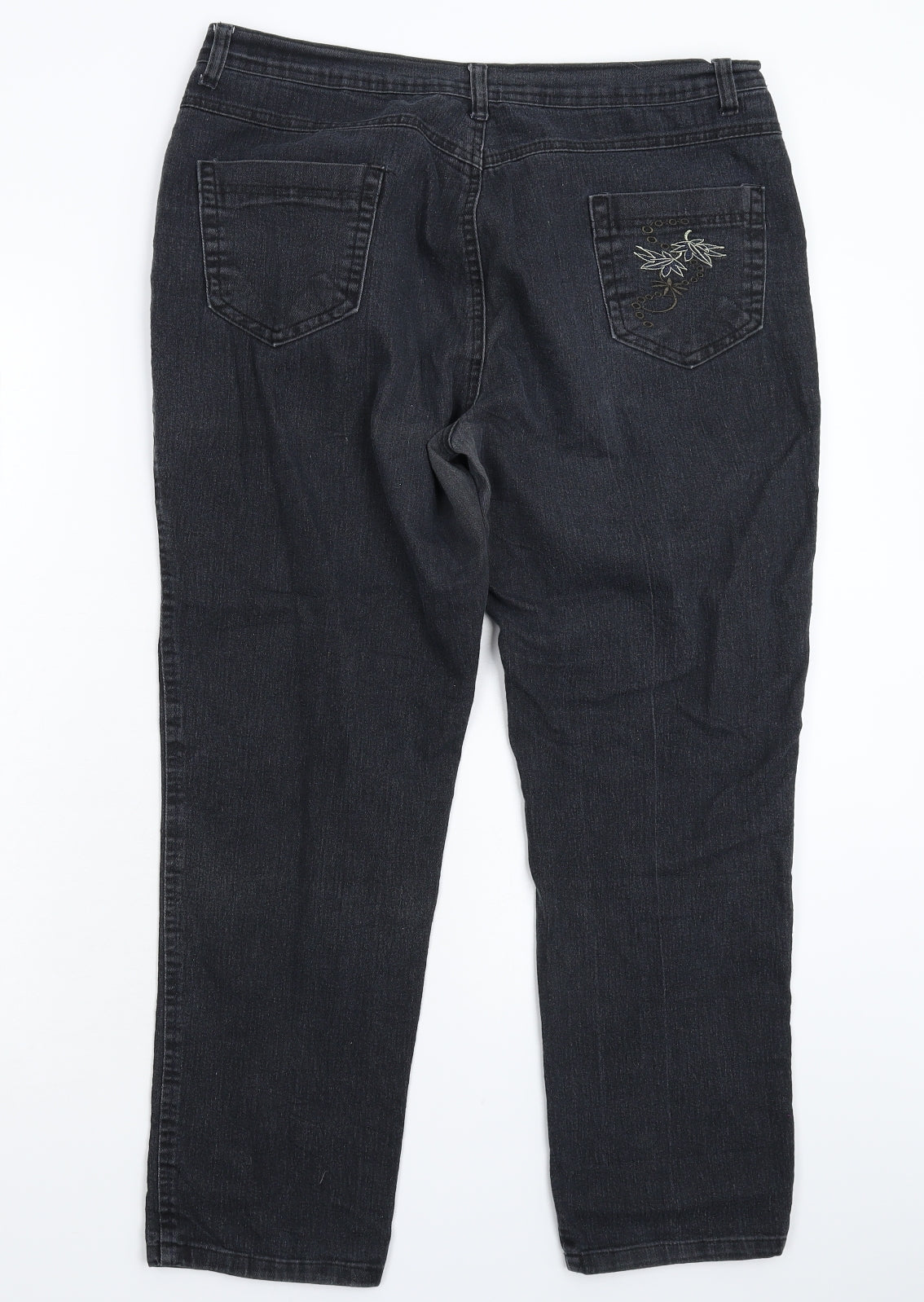 Womens UK Size 35 in Preworn Regular Fit Straight Blue Jeans