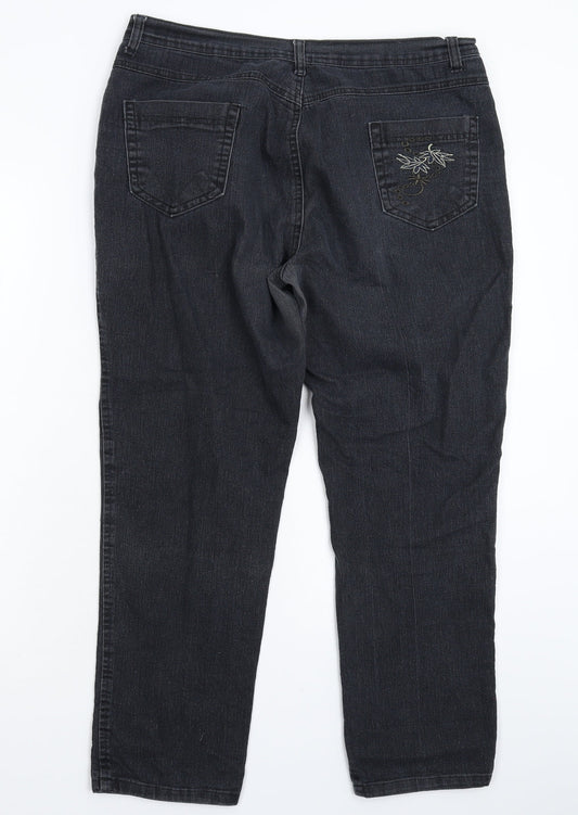 Womens UK Size 35 in Preworn Regular Fit Straight Blue Jeans