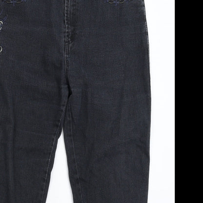 Womens UK Size 35 in Preworn Regular Fit Straight Blue Jeans