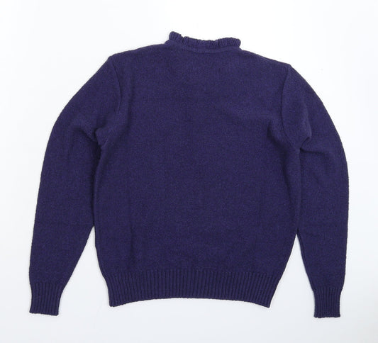 County Womens Blue  Jersey Pullover Jumper Size 14