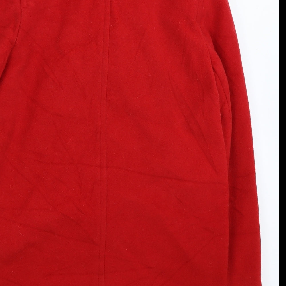 Womens UK Size 10 NuAge Red Pea Coat