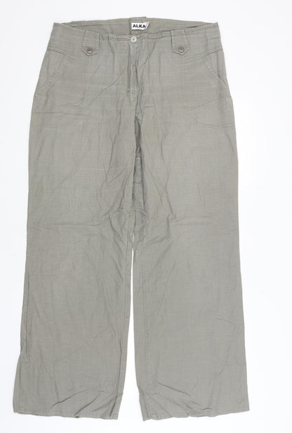 Alka Womens Grey   Trousers  Size 18 L30.5 in