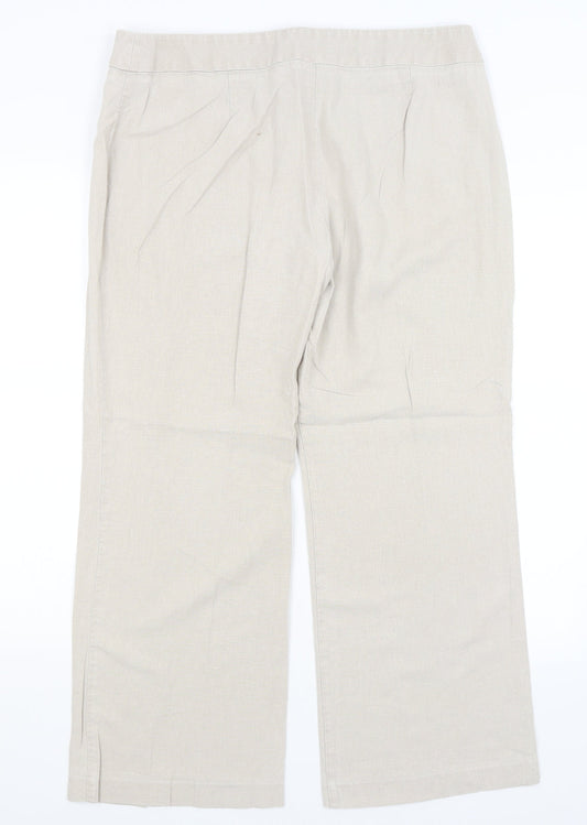 &S Womens Beige   Trousers  Size 16 L28 in