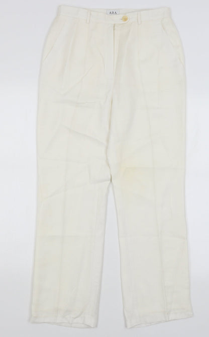 ara Womens White   Trousers  Size 12 L27 in