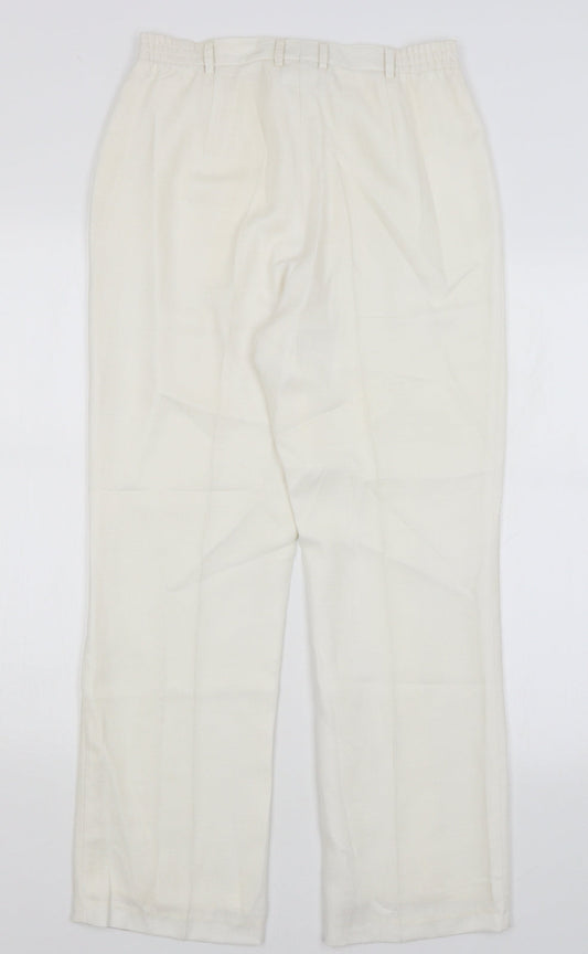 ara Womens White   Trousers  Size 12 L27 in