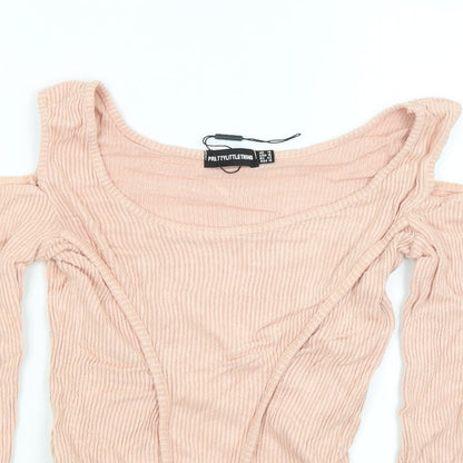 Pretty Little Thing Womens Pink   Bodysuit One-Piece Size 14