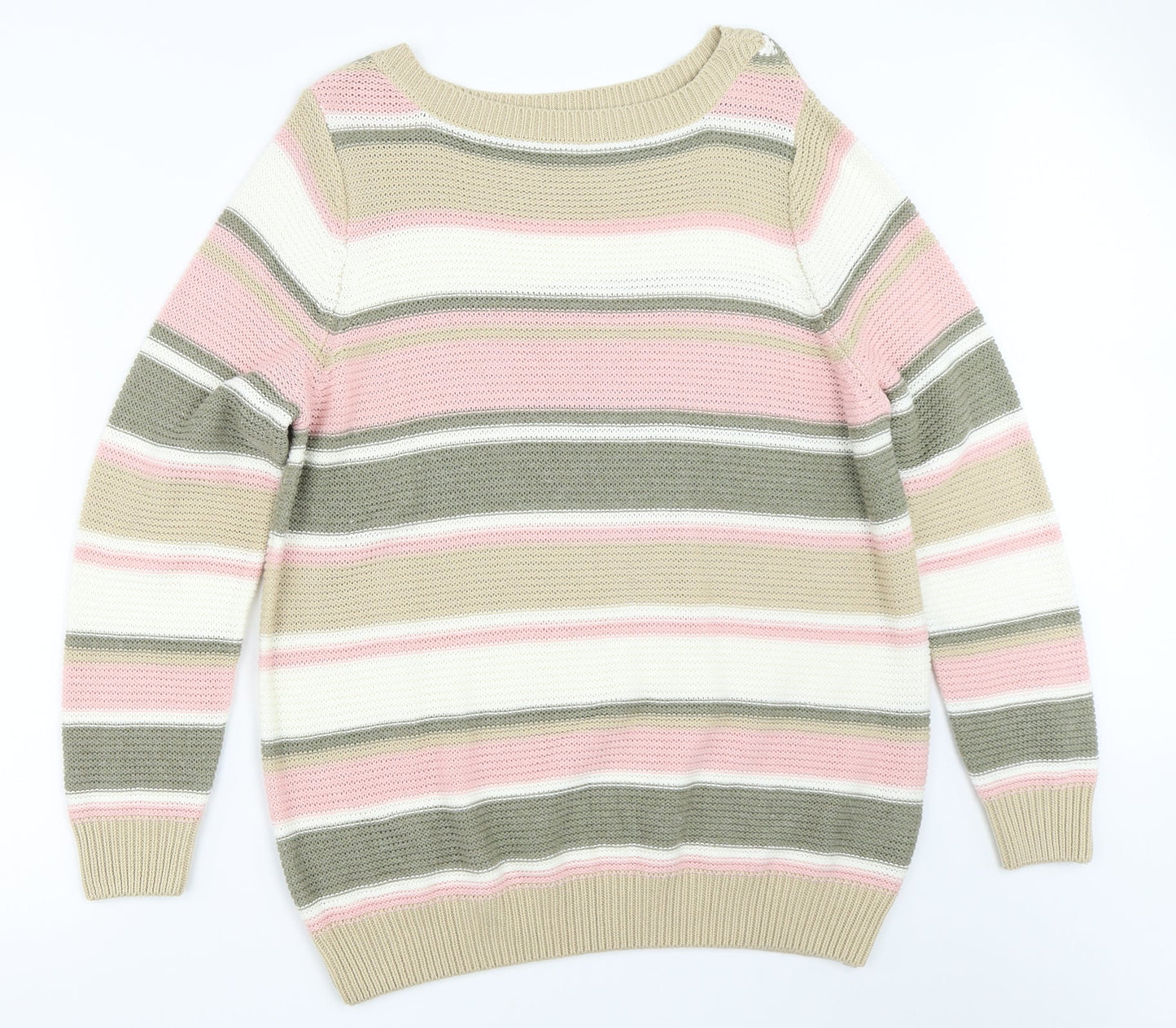 Womens UK Size 16 Julipa Beige Pullover Jumper