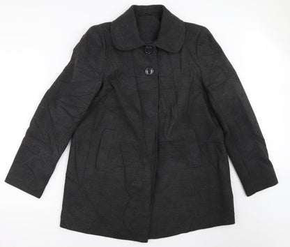 F&F Womens Grey   Overcoat Coat Size 14