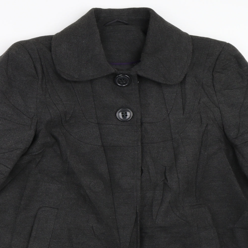 F&F Womens Grey   Overcoat Coat Size 14