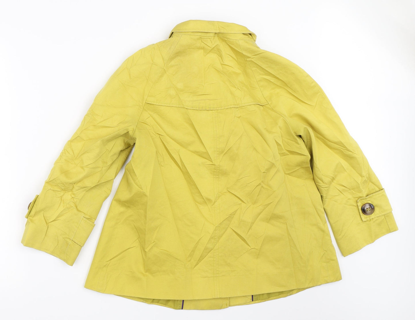 Womens UK Size 10 Marks and Spencer Yellow Pea Coat