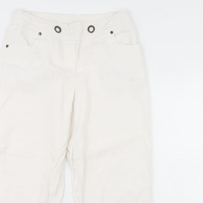 Womens UK Size 12 BHS Regular Fit  Ivory Trousers