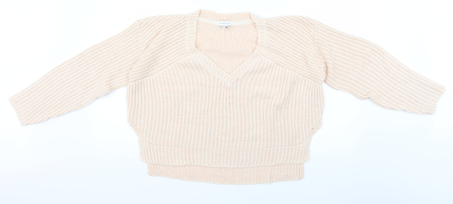 Womens UK Size XS Topshop Pink Pullover Jumper