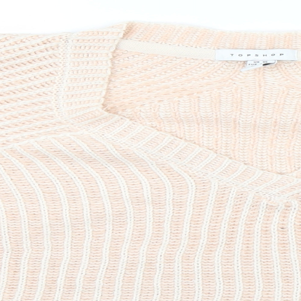 Womens UK Size XS Topshop Pink Pullover Jumper