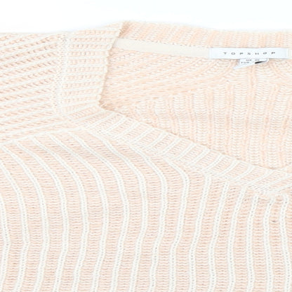 Womens UK Size XS Topshop Pink Pullover Jumper