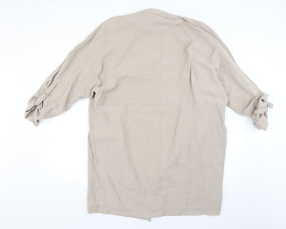 New Look Womens Grey   Overcoat Coat Size 12