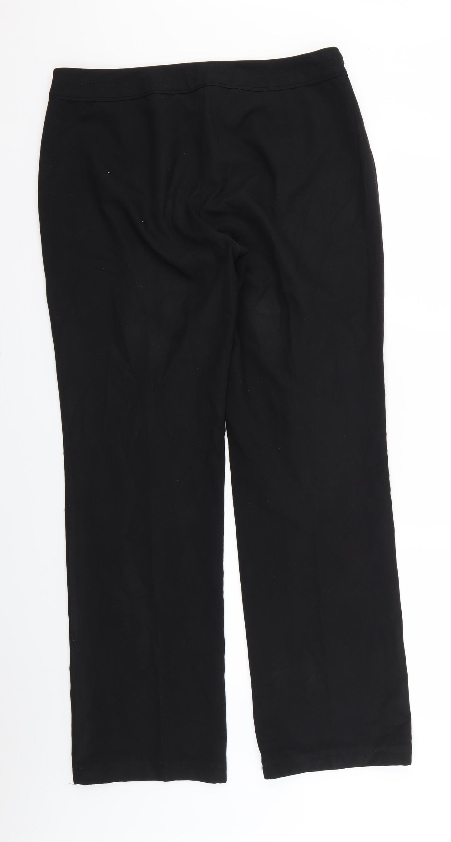 Womens UK Size 12 F&F Regular Fit Chino Black Trousers