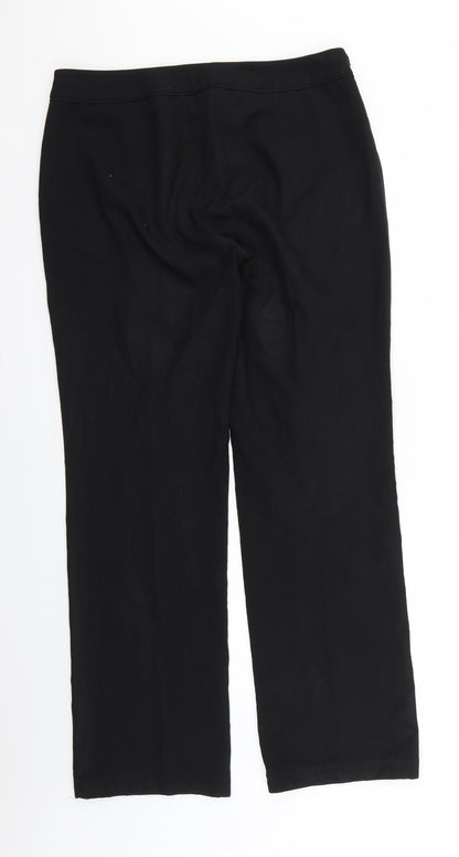 Womens UK Size 12 F&F Regular Fit Chino Black Trousers
