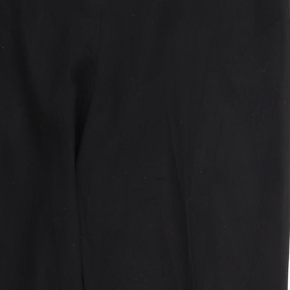 Womens UK Size 12 F&F Regular Fit Chino Black Trousers