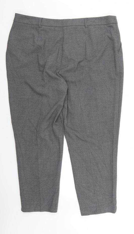 F&F Womens Grey   Chino Trousers Size 20 L25 in