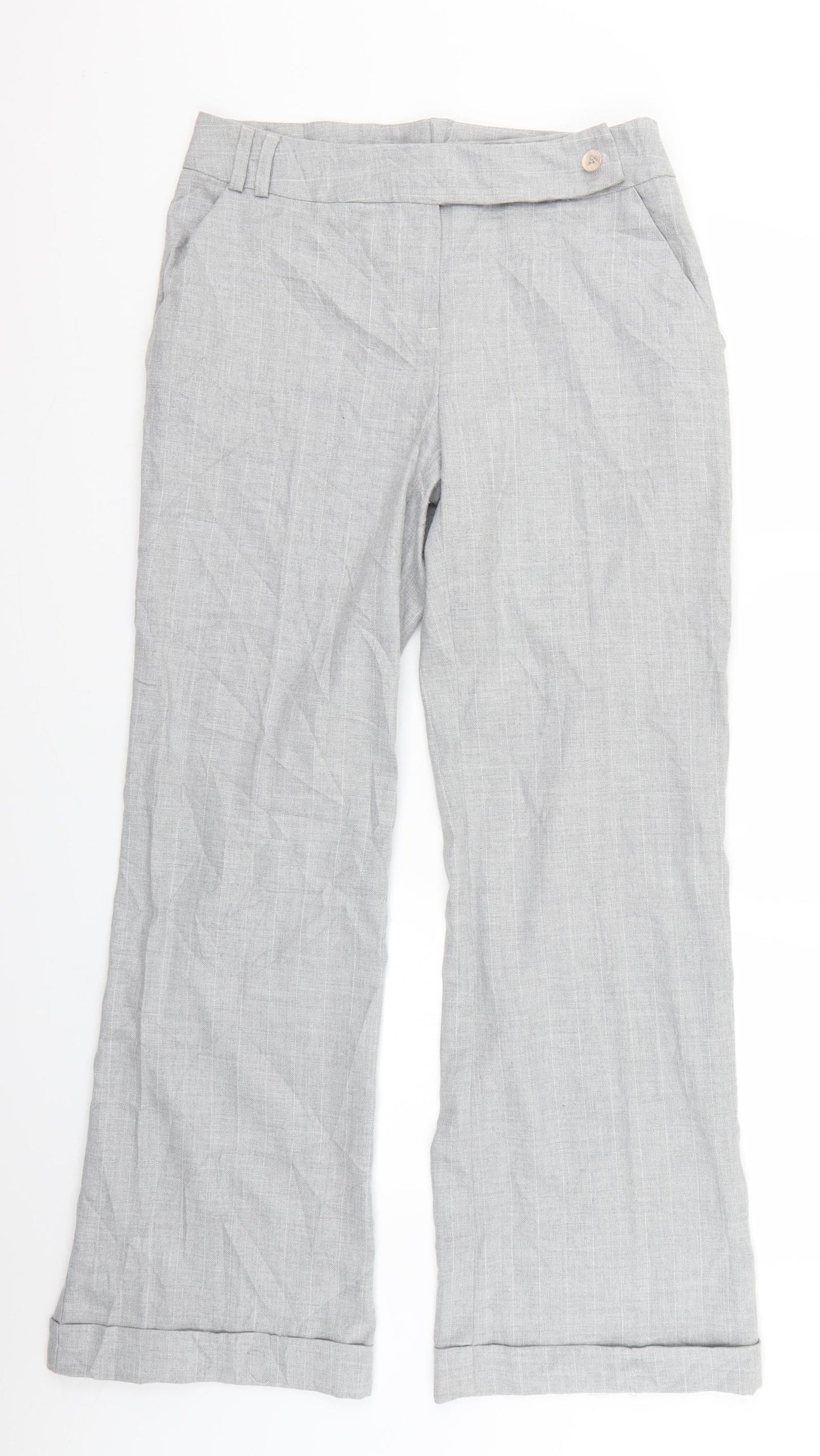 Womens UK Size 10 Preworn Regular Fit  Grey Trousers
