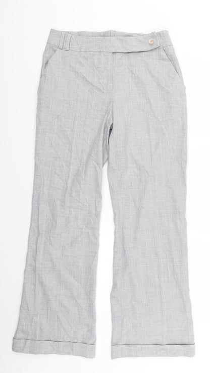 Womens UK Size 10 Preworn Regular Fit  Grey Trousers