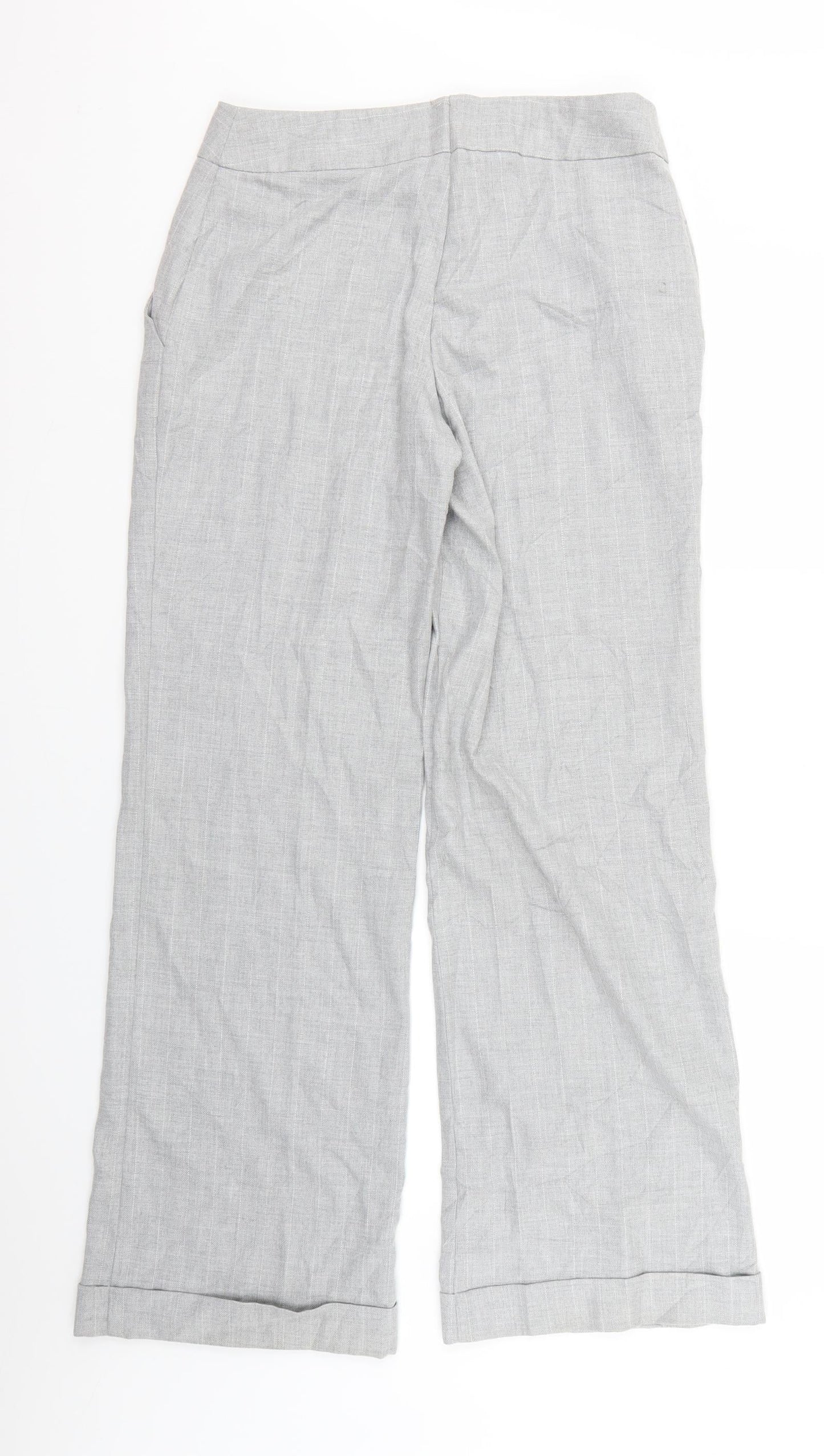 Womens UK Size 10 Preworn Regular Fit  Grey Trousers